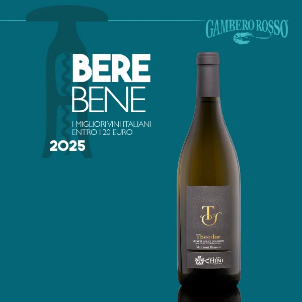 Theodor Incrocio Manzoni Cantina Mas dei Chini Trento. Premio Gambero Rosso Berebene 2025