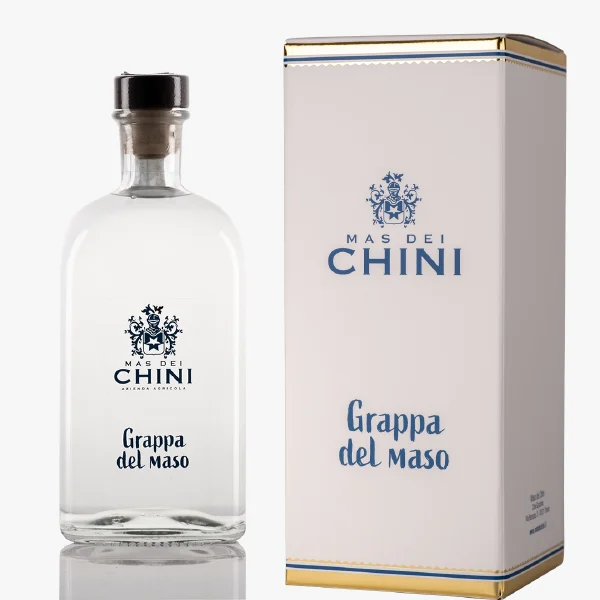 Grappa del Maso cantina Mas dei Chini Trento in astuccio cartone